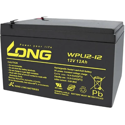 Afbeelding van Long WPL12 12 Loodaccu V Ah Loodvlies (AGM) (b x h d) 151 93 98 mm Kabelschoen 6.35 Geringe zelfontlading, Onderhoudsvrij