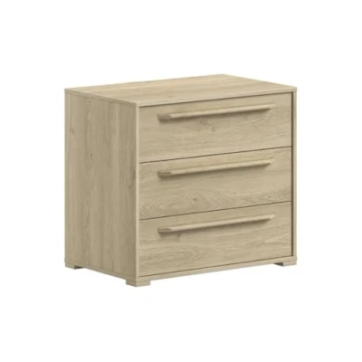 Afbeelding van Ladekast Sam 68x43x61cm 3 lades eikdecor