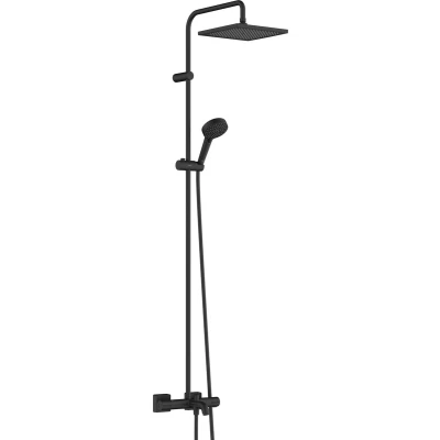 Afbeelding van hansgrohe Vernis Shape showerpipe 240 1jet met badthermostaat mat zwart