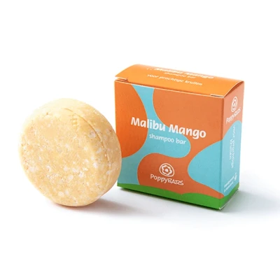 Afbeelding van POPPYBARS Shampoo Bar Krullend Haar Malibu Mango 60g shampoobar Curly Girl Friendly