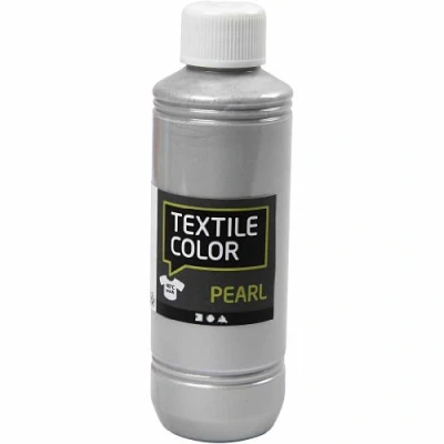 Afbeelding van Textile Color, zilver, pearl, 250 ml