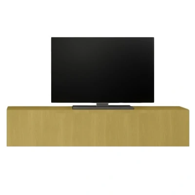 Afbeelding van Zwevend Tv meubel Tesla 138 cm breed in geel