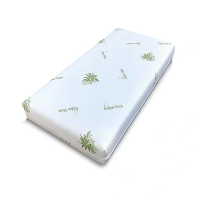 Afbeelding van DOLCI SOGNI matras voor babybed, 60 x 120 cm, dikte 14 Oeko Tex® en CertiPUR™ babymatras overtrek van aloë vera, afneembaar wasbaar, babybed