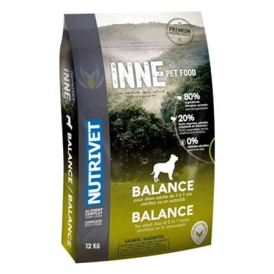 Afbeelding van 12kg Nutrivet Inne Dog Balance droogvoer voor honden