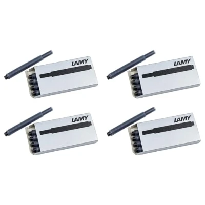 Afbeelding van LAMY Set van 4 inktpatronen voor vulpen T10 zwart (LAM BLK4PAC)
