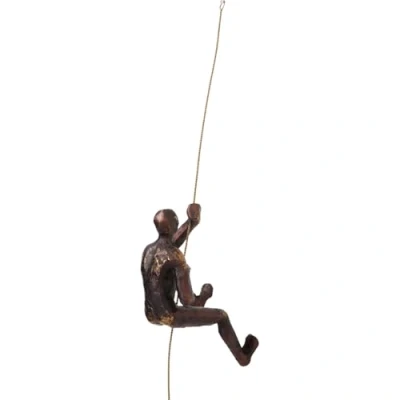 Afbeelding van KARE wandobject Climber Rope, polyresin, hoogte 51 cm, bruin
