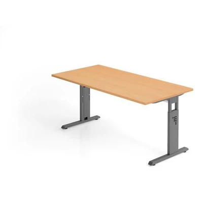 Afbeelding van MEGA 16 G Bureau 160 x 80 Tafelhoogte I In hoogte verstelbaar Beuken/Grafiet