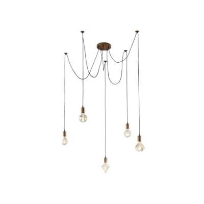 Afbeelding van TRIO CORD Hanglamp Koper antiek excl. 5x E27 60W