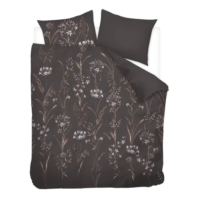 Afbeelding van Snoozing Zoey Flanel Dekbedovertrek Lits jumeaux 240x200/220 cm Donker Taupe