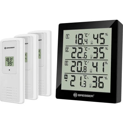Afbeelding van Bresser Weerstation Temeo Hygro Quadro 12 Cm Grijs 4 delig