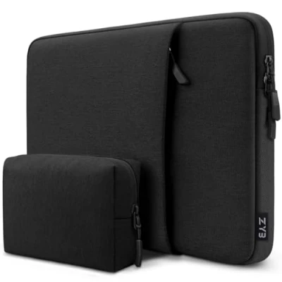Afbeelding van ZYB Hoes 13 13,3 inch laptoptas, beschermhoes voor MacBook Air/Pro M2 M1 2022 2021 2020 2012, Pro 14 2021, HP Dell MatebookD14 Surface Laptop Tas zwart
