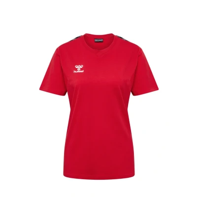 Afbeelding van Hummel Authentic Tshirt print, Dames, Maat: 44, True red