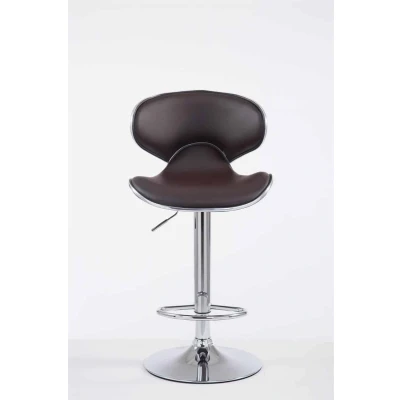Afbeelding van Barkruk Notodden Kunstleer Chrome frame Bruin