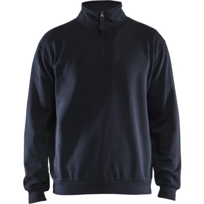 Afbeelding van Blaklader Sweatshirt met halve rits 3587 1169 Donker marineblauw 5XL