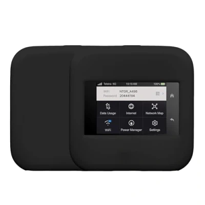 Afbeelding van kwmobile mifi hoesje geschikt voor NETGEAR Nighthawk M6 Pro / hoes Silicone router case Mobiele wifi beschermhoes in zwart