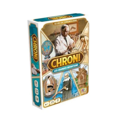 Afbeelding van Blackrock Games CHRONI De grote uitvindingen on The Go Editions bordspel 1 tot 6 spelers vanaf 10 jaar andere thema&#039;s bestaan leren met plezier