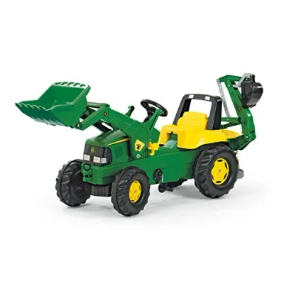 Afbeelding van Rolly Toys Junior John Deere Traptractor met Frontlader en Graafmachine
