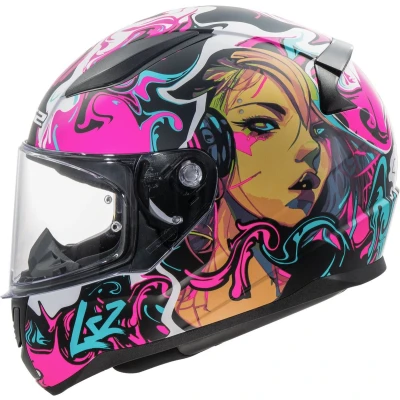 Afbeelding van LS2 Helm Rapid II FF353 Cyberg paars maat M