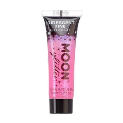Afbeelding van Moon Glitter Fijne glanzende gel 12ml Roze voor het gezicht.