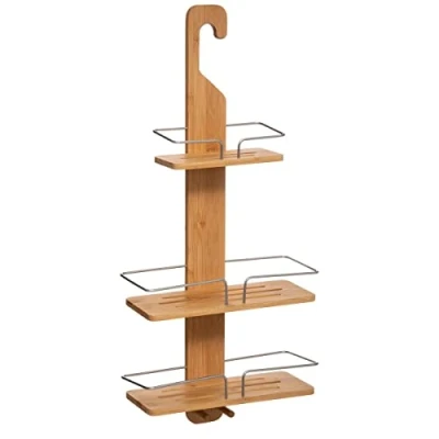Image de Atmosphera Etagère de douche en bambou Natureo L. 30 x H. 70 cm Marron