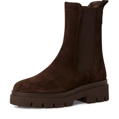 Afbeelding van Tamaris Bottines Chelsea 1 25992 41 pour femme, en daim mocca, taille 37 EU, Mocca Suede, EU