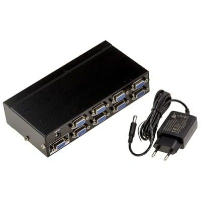 Afbeelding van KALEA INFORMATIQUE VGA Video splitter Type die identiek 1 bron naar 8 gelijktijdige uitgangen dupliceert. Bandbreedte 350MHz