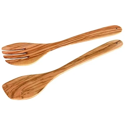 Image de Couverts à salade Fackelmann Édition Bois d&#039;olivier ref 30855