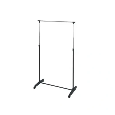 Afbeelding van WENKO 4364401100 Mikey standaard, glanzend zilver/zwart, verchroomd metaal, 90 x 103 170 38 cm