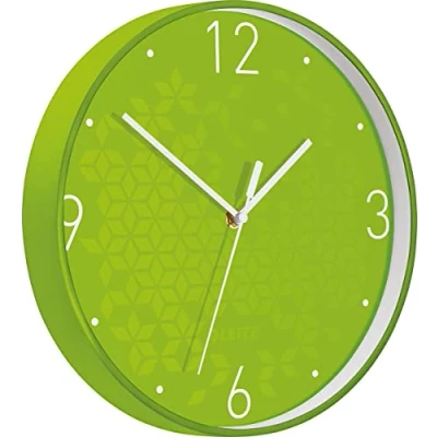 Afbeelding van Leitz WOW Stille Wandklok Mordern Groen