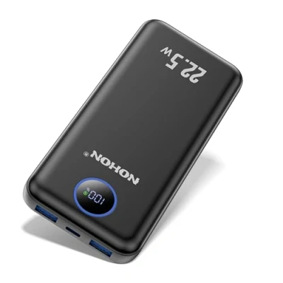 Afbeelding van NOHON Power Bank 10000mAh Powerbank: 22,5W PD Fast Charging met LED display USB C ingang en uitgang mobiele telefoonbatterij 4 poorten compatibel iPhone 15 14 13 12 Samsung Galaxy iPad