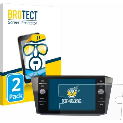 Afbeelding van BROTECT Screenprotector voor Volkswagen Discover Media Golf Alltrack / Tiguan 2018 Folie Beschermfolie transparant (2 Stuks)