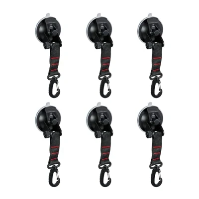 Afbeelding van Relaxdays zuignaphaken set van 6 ophanghaken auto camping luifel tot 2 kg