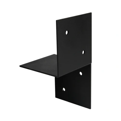 Afbeelding van Pergola Muurbevestiging Zwart Gecoat voor 12 x cm balken Rechts Per Stuk