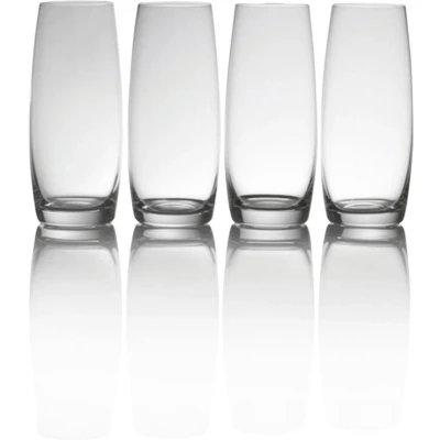 Afbeelding van Fluit Wijnglazenset, Stamloos, 4 stuks, 266 ml Mikasa Julie Deze stamloze glazen uit De collectie zijn ideaal om mee te toosten tijdens speciale gelegenheden. geschikt voor champagne, prosecco of an