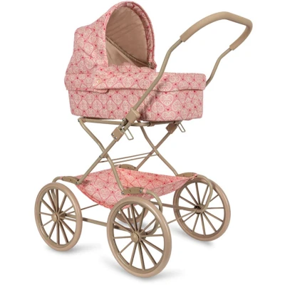 Afbeelding van Konges Sløjd Poppenwagen/Doll Pram Vintage Opvouwbaar Lacy Pink