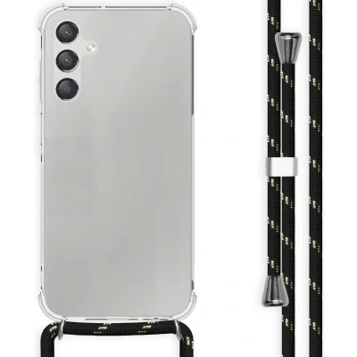 Afbeelding van iMoshion Hoesje Geschikt voor Samsung Galaxy A15 (5G) / (4G) met koord Backcover Zwart