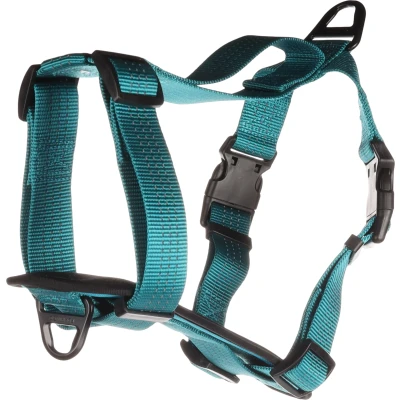 Afbeelding van Flamingo Zorba H harnas Honden Turquoise M 55 75cm 32mm 1st 134166