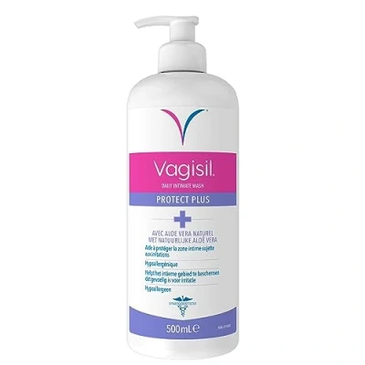 Afbeelding van Vagisil Lavant Intime Protect Plus verzorging voor dagelijkse vrouwelijke hygiëne, met aloë vera, hypoallergeen, helpt tegen irritatie, 500 ml
