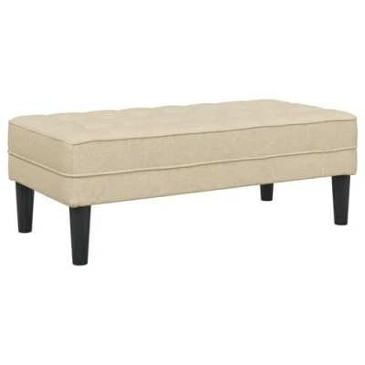 Afbeelding van Banc vidaXL Crème 113x57x39 cm en tissu