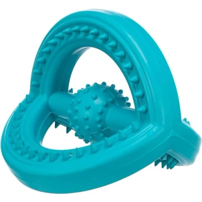 Afbeelding van Trixie Natuurrubber Trekspeeltje Met Grip Blauw 14 cm