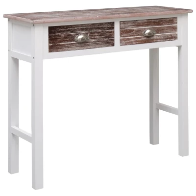 Afbeelding van Wandtafel 90x30x77 cm hout bruin