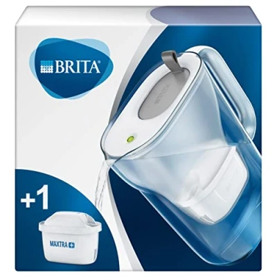 Afbeelding van BRITA Gray Style waterkan 1 MAXTRA filter, vermindert kalk, chloor en lood voor zuiverder kraanwater, BPA vrij.