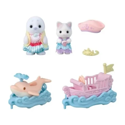 Afbeelding van Sylvanian Families 5820 Pretpark speelset op de golven glijden