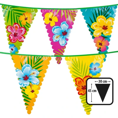 Afbeelding van Boland PE reuzenvlaggenlijn Hibiscus Tropisch Hawaii Tuinfeest Themafeest Verjaardag