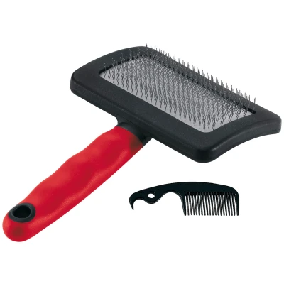 Afbeelding van Ferplast Slicker Borstel Rood&amp;Zwart Hondenvachtborstel Xlarge