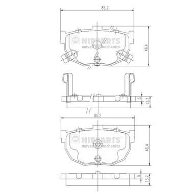 Afbeelding van Nipparts Remblokset J3610505