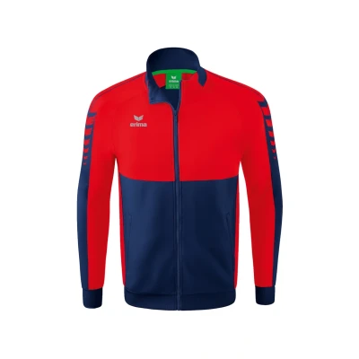 Afbeelding van Six Wings worker jack new navy/rood / L