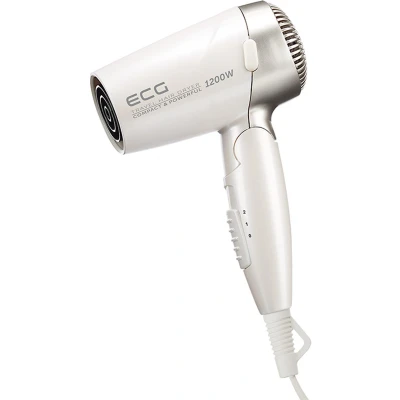 Afbeelding van ECG VV1200S Travel haardroger wit silver