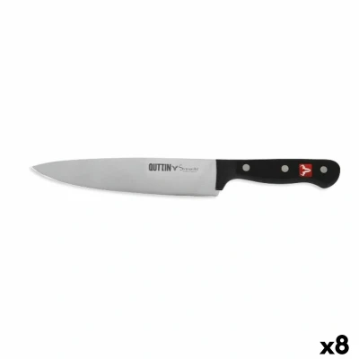 Afbeelding van Keukenmes Quttin SYBARITE Zwart Zilverkleurig 20 cm (8 Stuks)