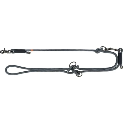 Afbeelding van Trixie Soft Rope Hondenriem Verstelbaar Zwart / Grijs 200X1 CM